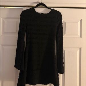 Elegant Black Long Sleeve Dress
